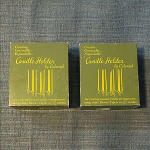 Vintage Gold Candle Holder Set by Colonial